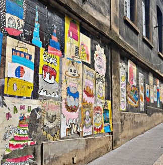 Street Art Rue des Gâteaux, graff Ella et Pitr