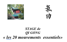 Stage de QI GONG