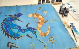 Peinture sur soie