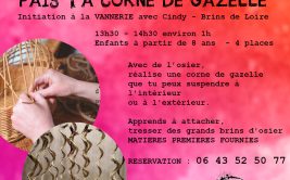 Atelier "Fais ta corne de gazelle"