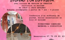 Atelier "Suspend ton diffuseur" - Macramé