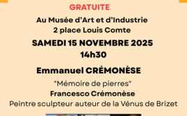 Conférence - Mémoire de pierres : Francesco Crémonèse Peintre Sculpteur auteur de la Vénus de Brizet