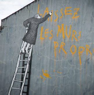 Street Art Laissez les murs propres, fresque Ella et Pitr